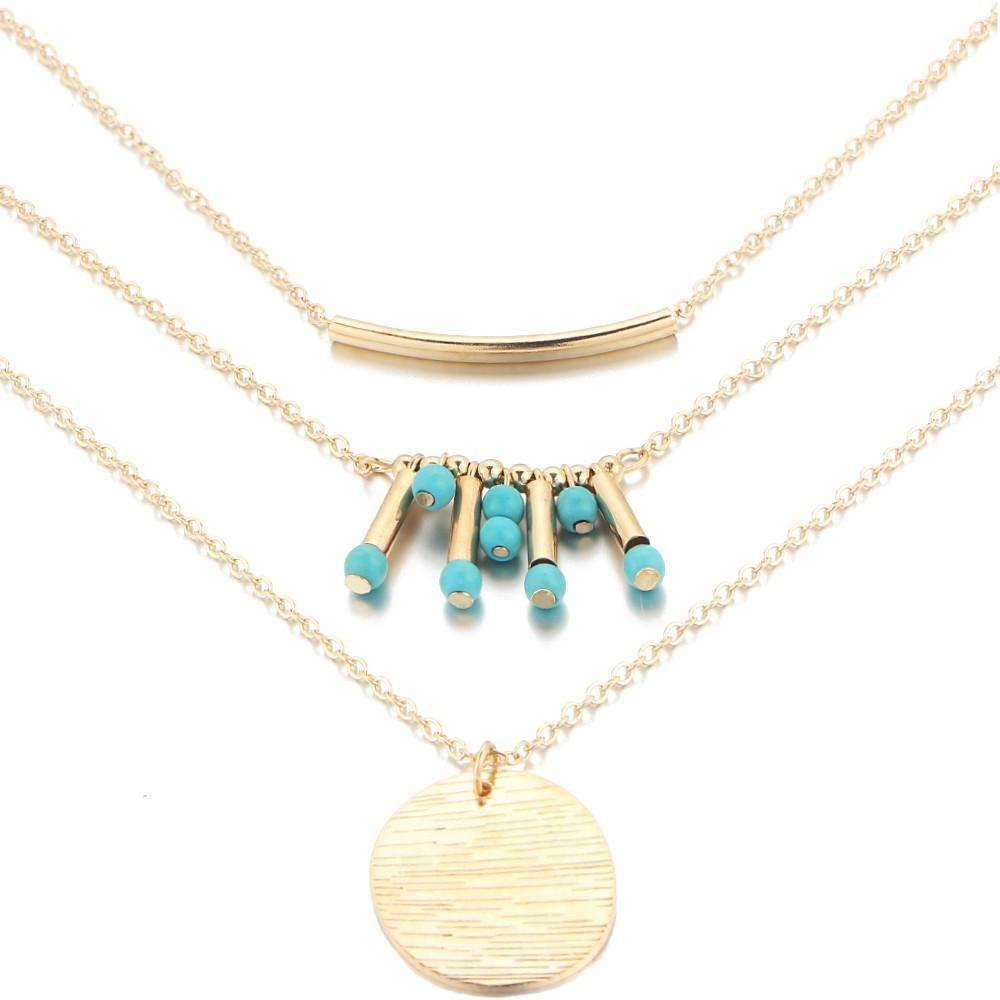 Turquoise Multilayer Necklace - Bela Fils BoutiqueNecklacesBela Fils Boutique